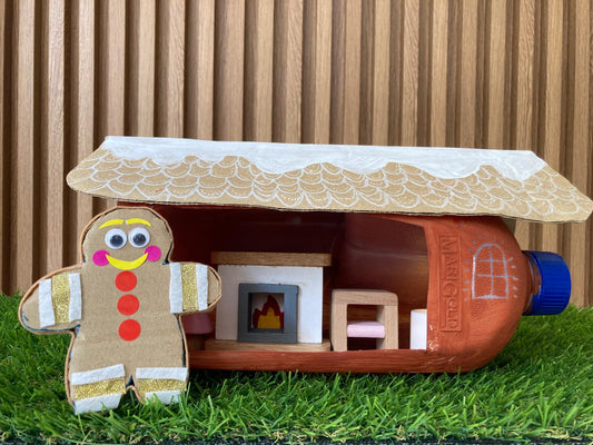 Storytime & Sustainable Upcycling: Create Christmas Gingerbread Houses from Milk Jugs by Early Readers Club and Canopy Readers