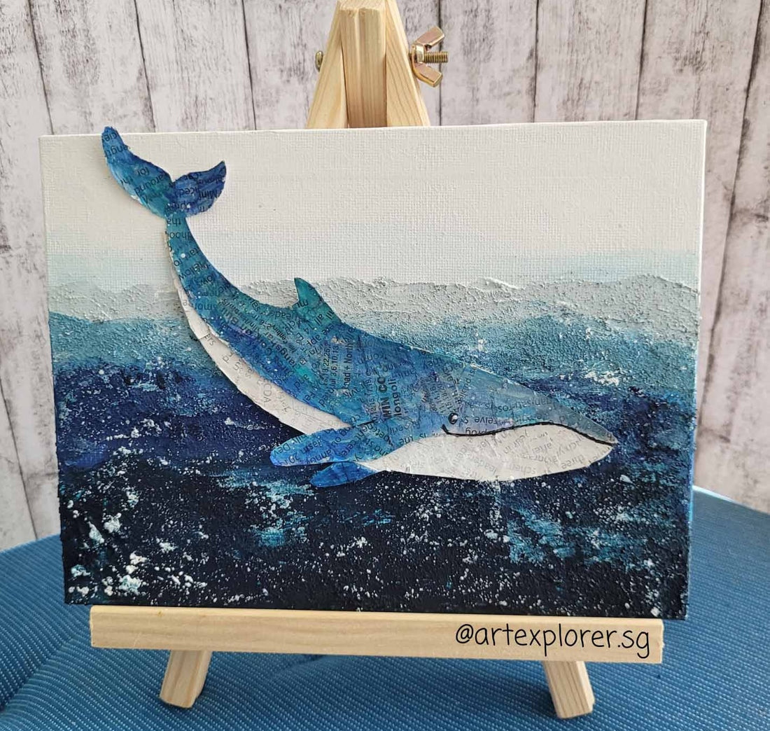 Oceanic Brew: Eco-friendly Whale Collage Workshop