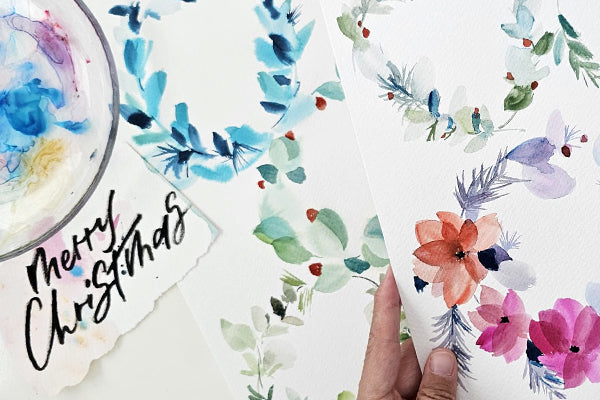 BOTANICAL CHRISTMAS WREATHS | A WATERCOLOUR EXPERIENCE